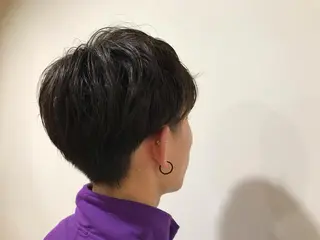 メンズ 暖色カラー🍊 ボブ🌿顔周りcutのヘアスタイル