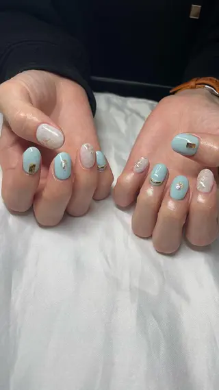 セミロング ネイル うにゃねいる🌷 Mayaのネイルデザイン