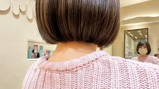 ミディアム 小顔ボブ/お悩み解決 /ボブパーマ/とういのヘアスタイル