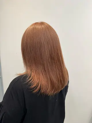 ミディアム カラー ほの カラー特化/ ブリーチ/ボブのヘアスタイル