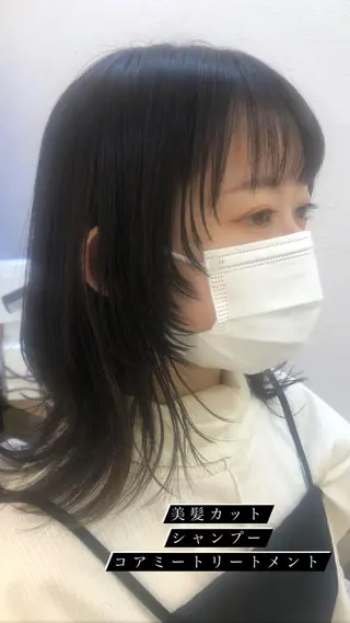 セミロング 艶質改善/縮毛矯正 ササキナツミのヘアスタイル