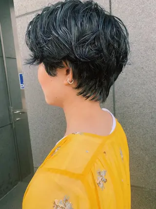 ショート カラー パーマ tension 【テンション】のヘアスタイル