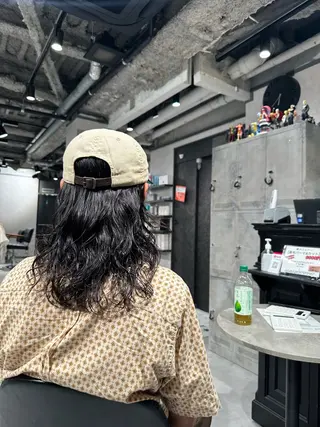 ロング パーマ ヘアアレンジ メンズ NEXT NEO所属・メンズヘア静岡 ✂︎Ryuheiのヘアスタイル