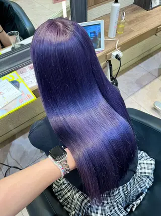 ロング カラー EIGHTyokosuka所属・ハイトーン 🦋🎶LENのヘアスタイル