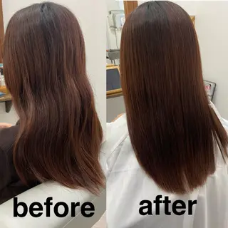 セミロング 浅川恵太/縮毛矯正 /ブリーチ縮毛矯正のヘアスタイル