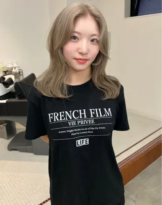 ミディアム いざわりお /梅田/ブリーチのヘアスタイル