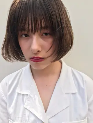 ショート カラー 【韓国ヘア×透明感 カラー】笹谷 莉未のヘアスタイル