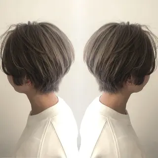 ショート カラー ブリーチカラー🌈 石垣翔太のヘアスタイル