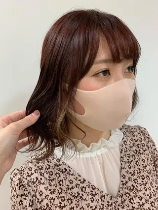 ミディアム カラー 暖色専門美容師🎀 お客様満足度◎のヘアスタイル