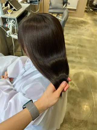ミディアム カラー 新宿ハイトーン/ カットモデル/のりかのヘアスタイル