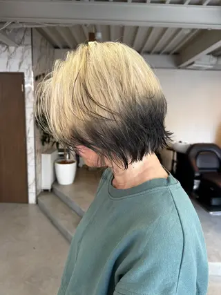 ショート カラー ハイトーン×似合わせ 🌱中川慎之介のヘアスタイル