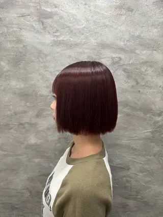 ショート カラー 酸性ストレート/ ボブ/暖色/リコのヘアスタイル