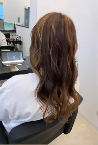 ロング カラー ヘアアレンジ like みやびのヘアスタイル