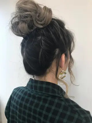 セミロング カラー パーマ ヘアアレンジ メンズ キッズ ネイル マツエク・マツパ Lien 深井店のヘアスタイル