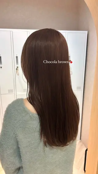 セミロング 透明感カラー🤎/ ツヤカラー/さくらのヘアスタイル