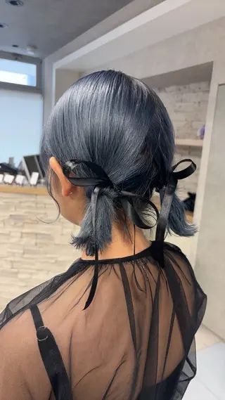 ミディアム ブリーチカラー特化 美容師/𝕐𝕌𝕀のヘアスタイル