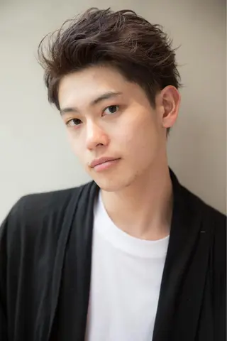 ショート カラー メンズ 渋谷宮益坂 omoのヘアスタイル