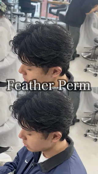 ショート カラー パーマ 福井祥太／海外風 /プードルパーマのヘアスタイル