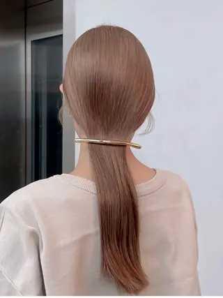 セミロング カラー レイヤー/ブリーチ ♥️【木坂 桃歌】のヘアスタイル