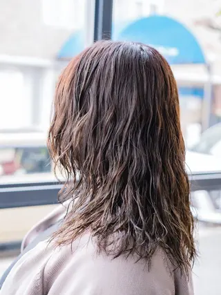 ロング パーマ HairCraft.所属・難波 侑希のヘアスタイル