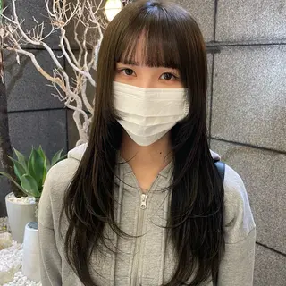 ロング カラー 透明感カラー/ 縮毛矯正/ユイ☆彡のヘアスタイル