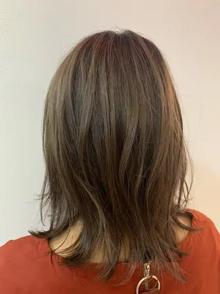 ミディアム カラー なりたいが叶う ながしまじゅんきのヘアスタイル