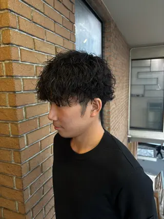 パーマ メンズ ハイトーン/アレンジ 🎀アオイ🎀のヘアスタイル