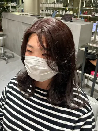 セミロング MINX Ginza所属・ツヤ透明感カラー✨ 寺本彗人のヘアスタイル