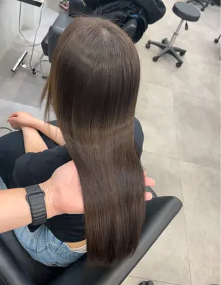 ロング 髪質改善/縮毛矯正 梅田茶屋町/西尾祐作のヘアスタイル