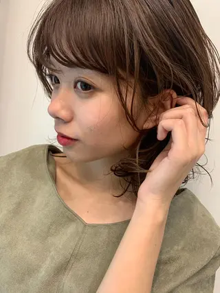 ミディアム パーマ ブルーモスクTOKYO所属・🌿ブルーモスク TOKYO🌿のヘアスタイル