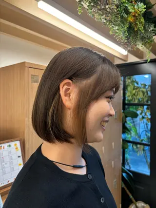ミディアム カラー 🍊暖色カラー /ボブ/kanonのヘアスタイル