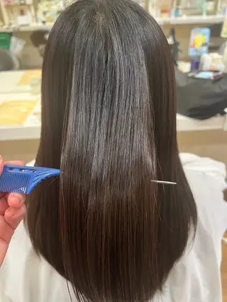 ミディアム 朝が楽になる艶髪縮毛 ✨中稲明梨のヘアスタイル