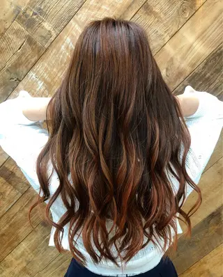 セミロング カラー ハイライト/透明感 カラー🏝️あんじゅのヘアスタイル