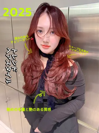 ロング カラー ブリなしWカラー✨️ 髪質改善【タケル】のヘアスタイル