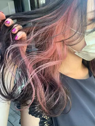 セミロング カラー ヘアアレンジ 🎀暖色カラー🎀 ♡yurika♡のヘアスタイル