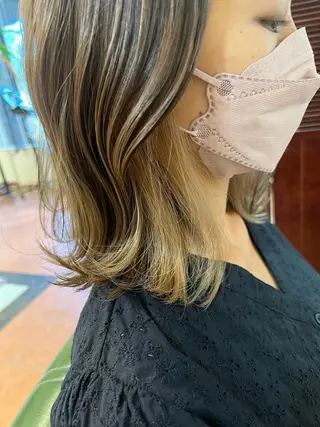 ミディアム カラー 石井 佑樹のヘアスタイル