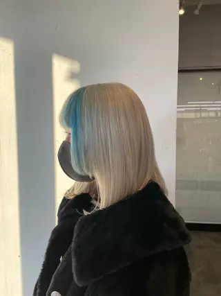 カラー ハイトーンカラー🩵 指名多数💗横山聖奈のヘアスタイル