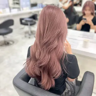 ロング カラー ヘアアレンジ メンズ 盛れ韓国ハイトーン 🎀Himari🎀のヘアスタイル