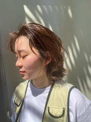 ミディアム カラー 斉藤 瑞恵のヘアスタイル