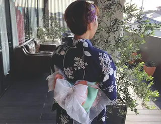 カラー ヘアアレンジ ぱつっとボブ/ 小野あかねのその他イメージ