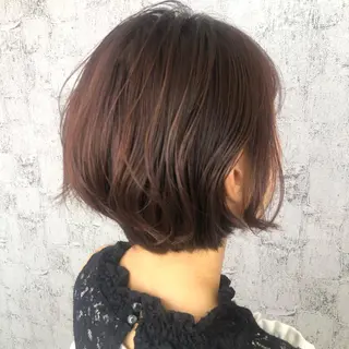 ショート カラー ベージュ/インナー カラー🤍Rieのヘアスタイル