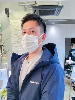 メンズ メンズパーマ/フェ ザーパーマ/古川晴輝のヘアスタイル