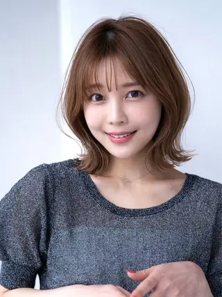 ショート カラー 渋谷/レイヤーボブ・ 韓国ボブ特化/楓のヘアスタイル