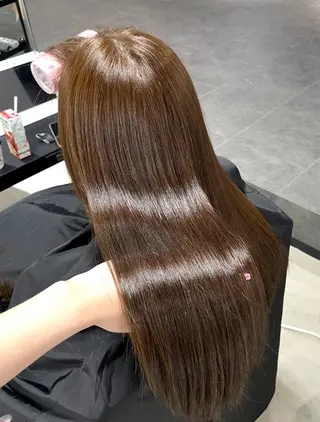 セミロング カラー 大阪ハイトーン/ ピンク/ かえでのヘアスタイル