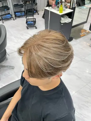 ショート カラー ヘアアレンジ メンズ 🐥くまがい💛 ダブルカラー／パーマのヘアスタイル