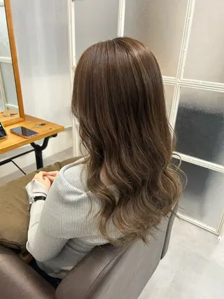ロング カラー 後藤紗英/髪質改善 /オリーブベージュのヘアスタイル