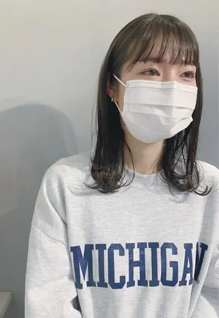 セミロング カラー ボブパーマコテ巻き風 パーマNo1深江秀平のヘアスタイル