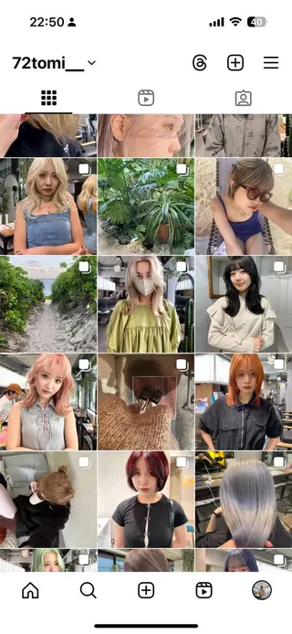 ミディアム 捺葵 @72tomi__のヘアスタイル