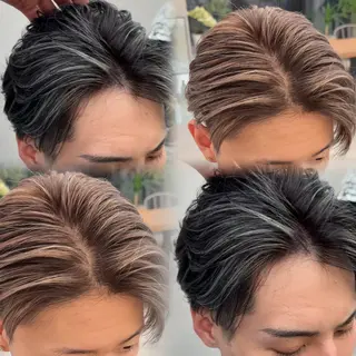 ショート カラー メンズ 町田MENS外国人風 ハイライト🔥TOMのヘアスタイル