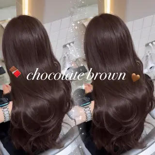 ロング カラー ヘアアレンジ YUKINO🤍新宿 ワンホン・韓国ヘアのヘアスタイル